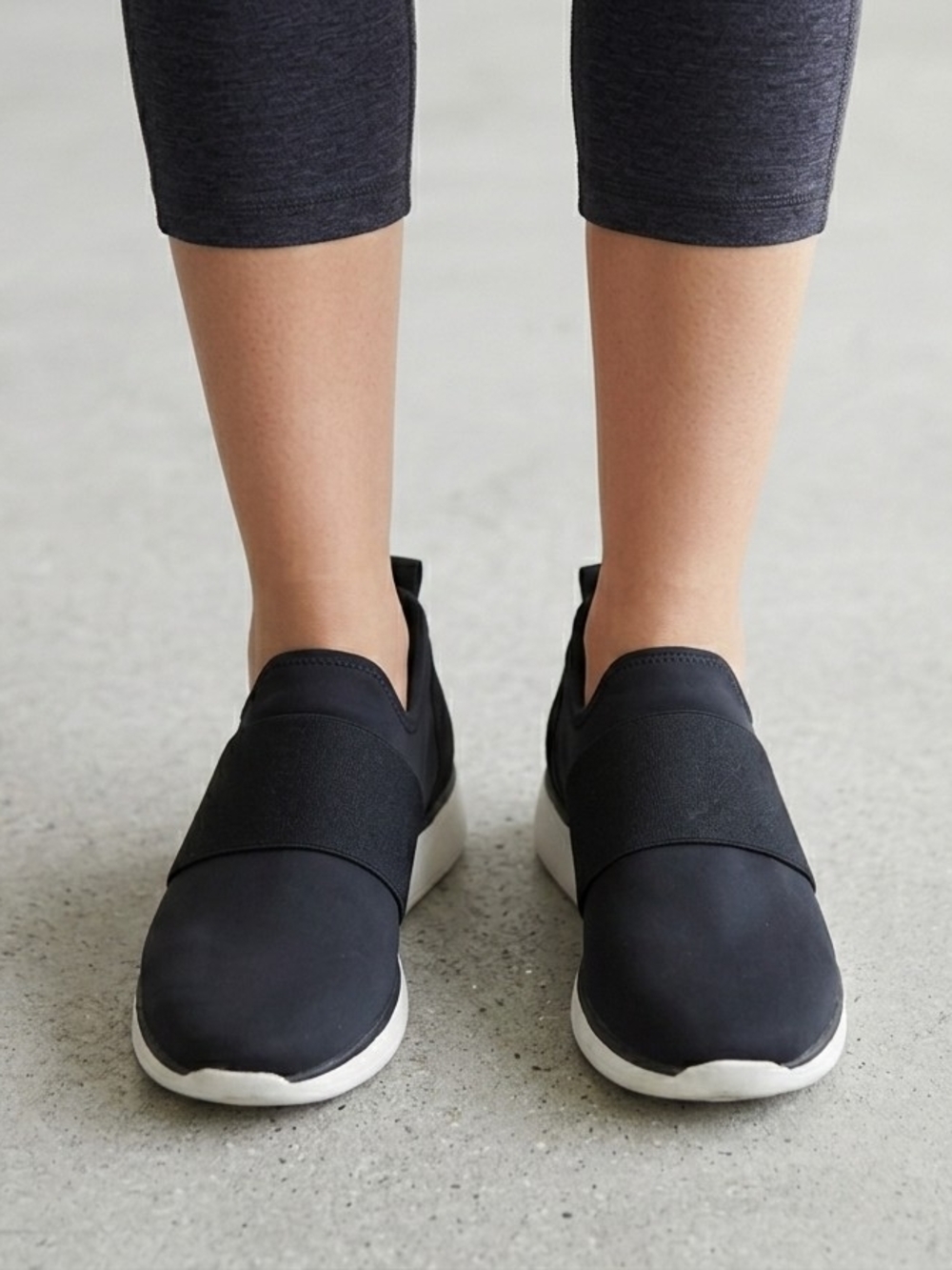 Louise et Cie Black Slip-On Elastic Strap Sneakers